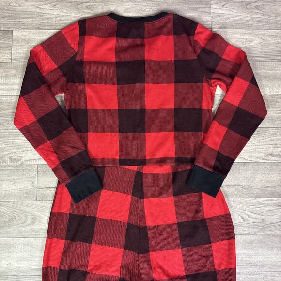 Old Navy Buffalo Plaid Christmas Holiday Union Suit Pajamas Women's sz L - Picture 5 of 5